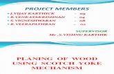 Planing of Wood Using Scotch Yoke Mechanism