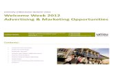 UMSU Welcome Week 2012 Advertising & Marketing Opportunities Brochure