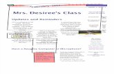 February 2012 Newsletter for Mrs. Desiree's Class