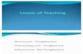 Levels of Teaching