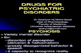 Drugs for Psychiatric Disorders
