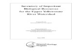 Inventory of Important Biological Resources for the Upper Yellowstone River Watershed