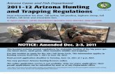 Amended 2011-12 ARIZONA HUNTING AND TRAPPING REGULATIONS