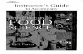 Instructors Guide for Food Science