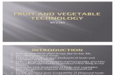 Fruit and Vegetable Technology