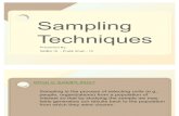 Project - Sampling Techniques