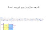 Cost ,Cost Control in Opx2