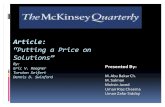 Putting a Price on Solutions Mckinsey