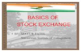 Basics of Stock Excng