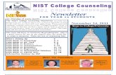 NIST College Counseling Newsletter for Year 12 Students November 24, 2011