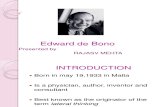 Edward de Bono Brief Description