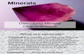 Describing Mineral Characterisitics