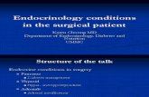 Endocrinology Conditions in Surgical Patients