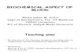 Biochemical Aspect of Blood