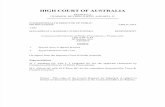 High Court of Australia Judgment