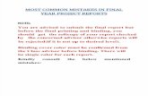 Common_mistakes in FYP-Report