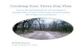 Creating Your Three Day Plan