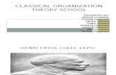 Classical Organization Theory School[1]....