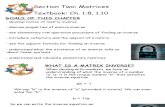 Matrices - Ch. 1.8, 1.10