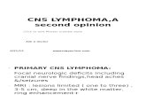 CNS LYMPHOMA,A Second Opinion by Ask a Doctor Online