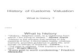 History of Customs Valuation