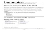 Humanize Worksheet: Open