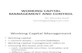 Working Capital Management and Control