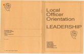 Local Officer Orientation