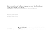 Campaign Mgmt Solution Implementation
