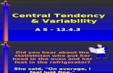 Central Tendency & Variability as 12.4.3