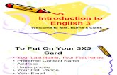 Intro to English 3