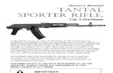 Tantal Sporter, AK-74 Rifle, Owners Manual
