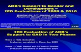 ADB's Support to Gender and Development - IED Evaluations of 2009 & 2010