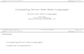 Questions for Empirical Evaluation of Server Side Languages