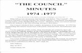 Meeting Minutes of THE COUNCIL: 1974-1977
