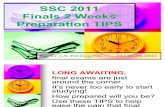 SSC 2011 - Exam Tips - Managing_Finals
