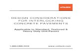 Design Considerations Interlocking Pavements