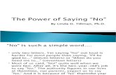 The Power of Saying-NO