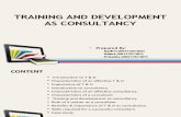 Training and Development as Consultancy