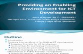 Providing an Enabling Environment for ICT Development-Anne Waiguru