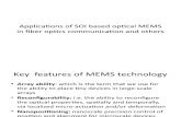 Applications of SOI Based Optical MEMS in Fiber