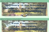 Secretary of the Interior Interior’s Standards for the Treatment of Historic Properties