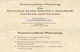 Preservation Planning & the Secretary of the Interior’s Standards Contexts and Surveys