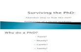 Surviving the PhD