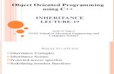 Lecture 19 (Inheritance)