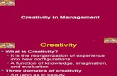 Creativity in Management-Prince Dudhatra-9724949948