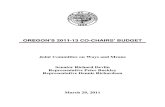 2011-13 Oregon Co-Chair Budget
