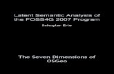 Latent Semantic Analysis of the FOSS4G 2007 Program 10-04