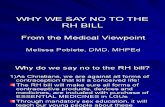 Why We Say No to the RH Bill -from the Medical Viewpoint