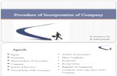Procedure of Incorporation of Company